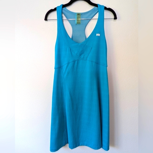 Helly Hansen Womens Small Rack Back Dress Turquoise Hiking Outdoor Sleeveless - Picture 1 of 8